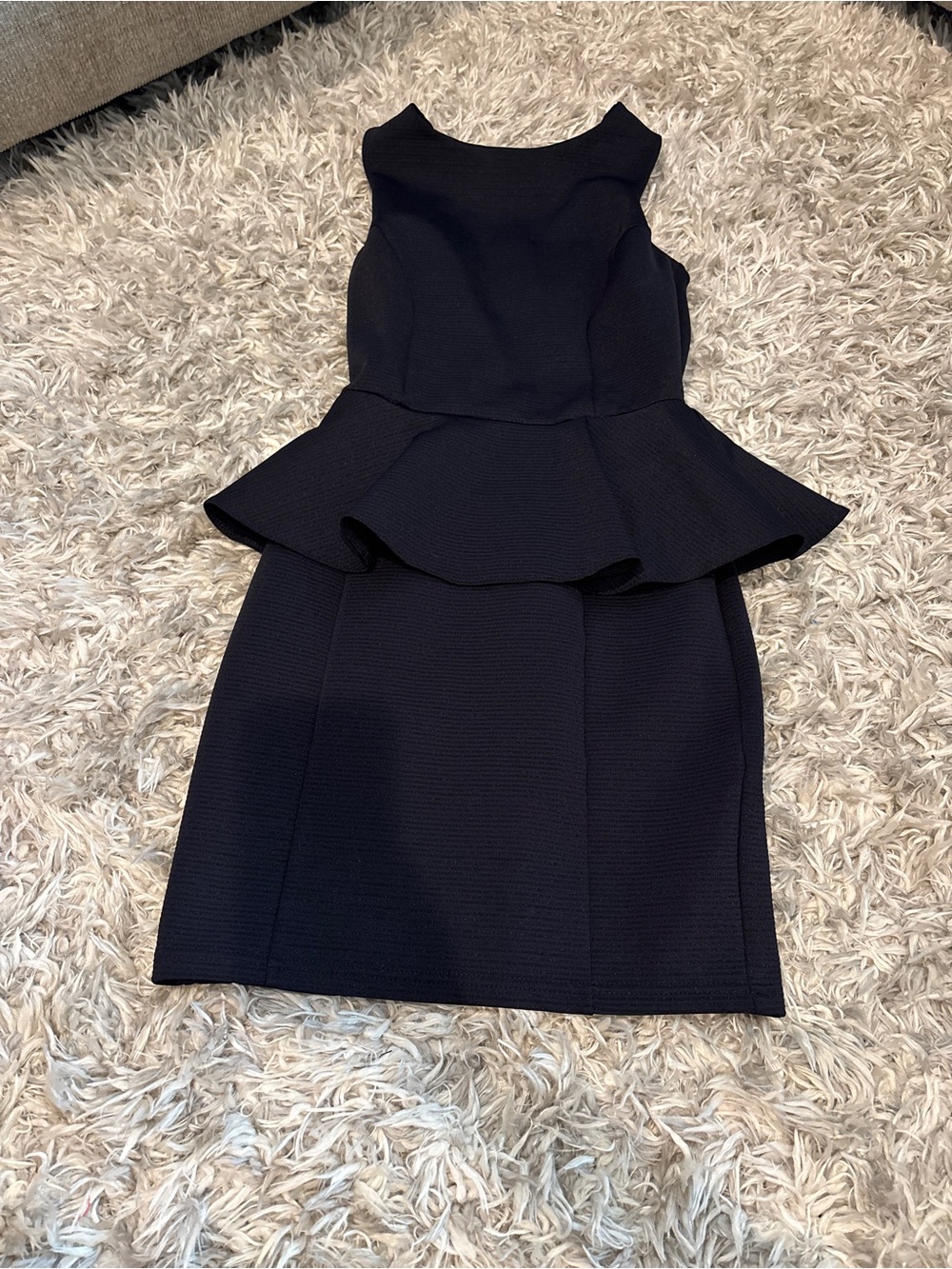 Topshop Navy Blue Peplum Dress Size 2